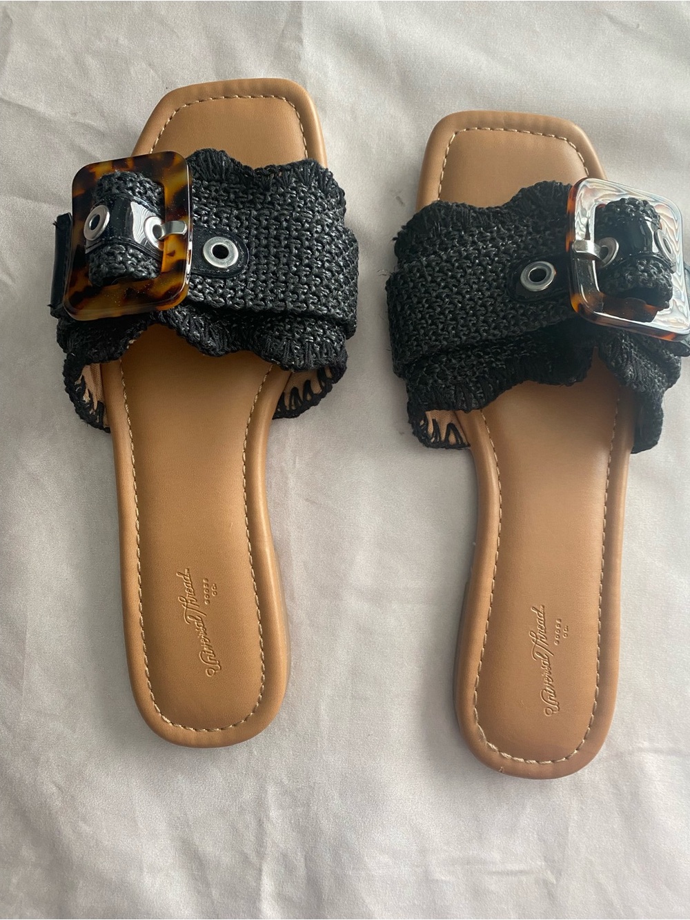 Universal Threads Black Woven Sandals
